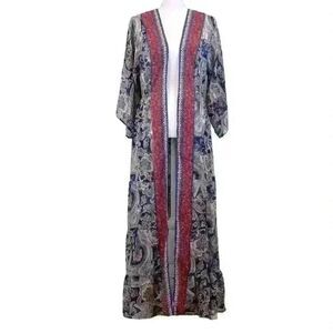 DAVI & DANI Floral Paisley‎ Sheer Kimono Duster – Size Small